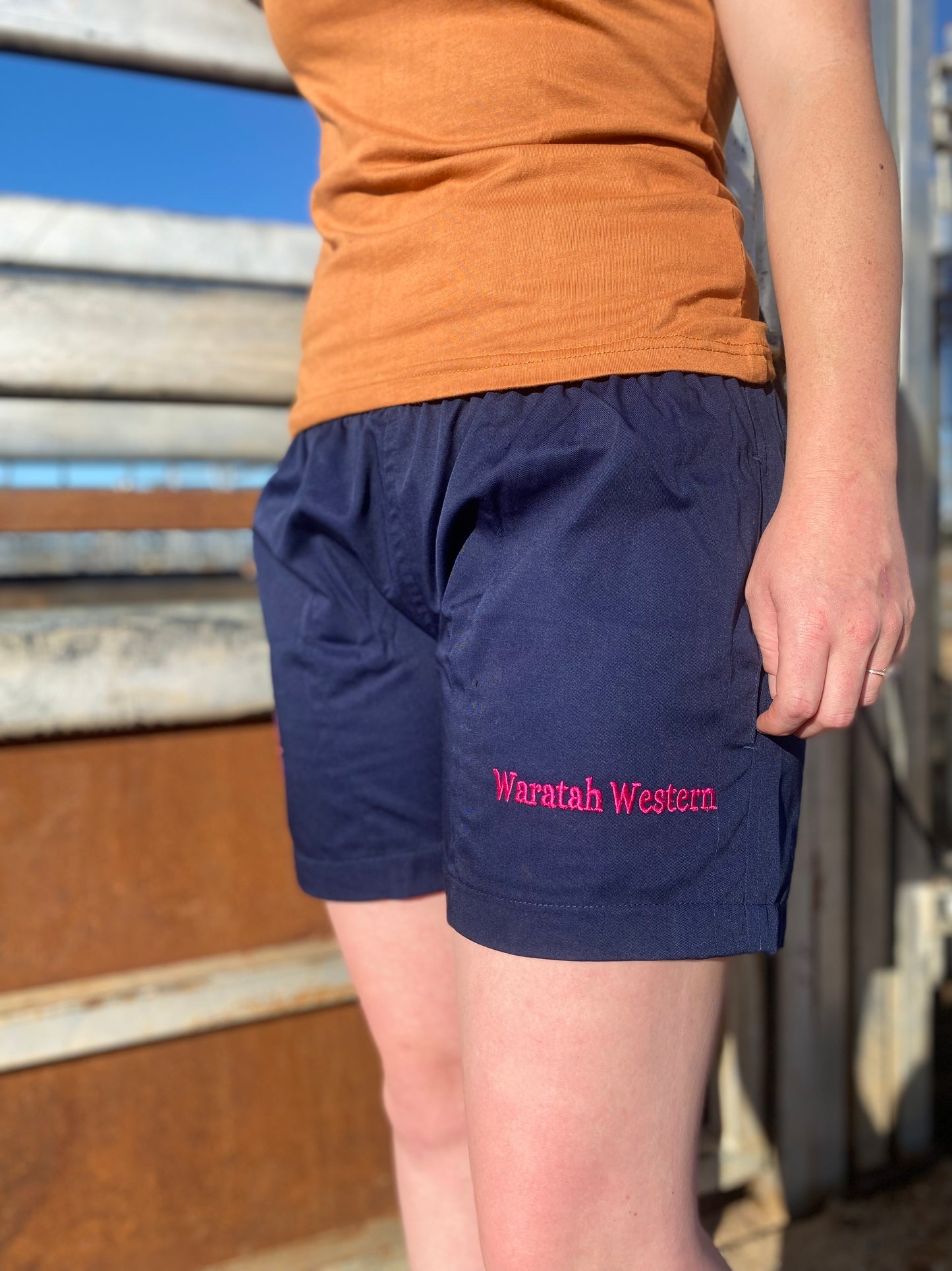 WW Pink Drill Shorts