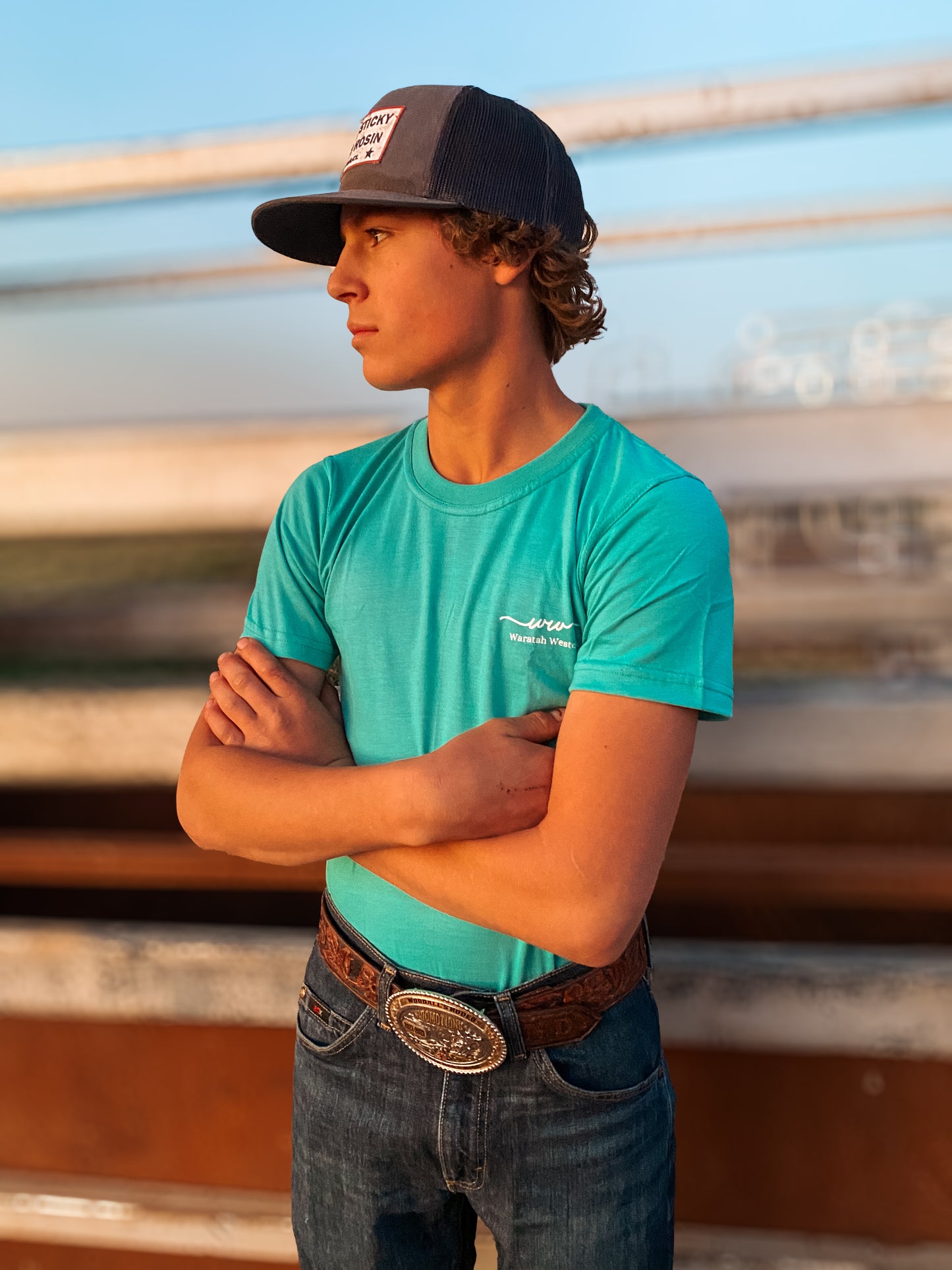 Unisex Skyline Blue Tee.